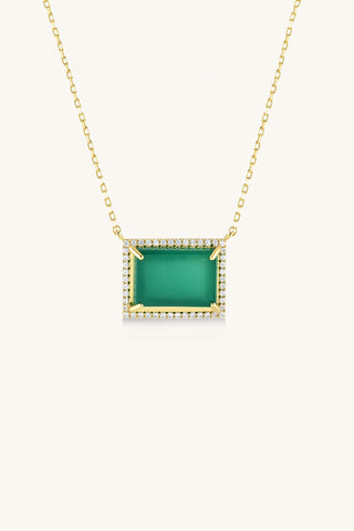 Rettangolare Emerald Necklace