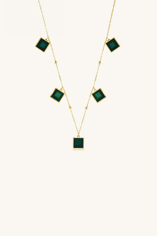 Geometric Emerald Necklace