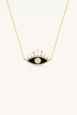 Cleopatra's Obsidian Dream Moonstone Necklace