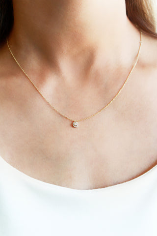 Midi Diamond Round Necklace
