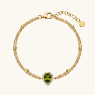 Pear Zultanite Ball Chain Bracelet