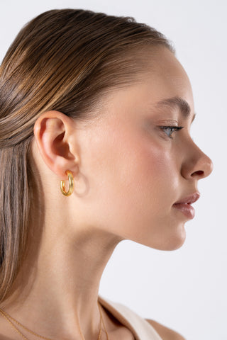 Medium Cloud Gold Earrings -  Earrings - Womuse | Fine Jewelry