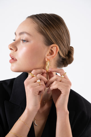 Thin Dome Gold Ring - Gold Vermeil Rings - Womuse | Fine Jewelry
