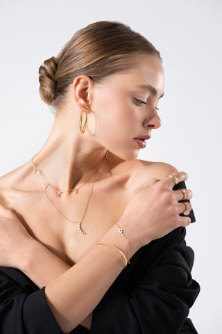 Satellite Points 24K Gold Vermeil Necklace - Gold Vermeil Necklaces - Womuse | Fine Jewelry