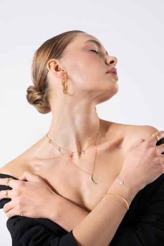 Satellite Points 24K Gold Vermeil Necklace - Gold Vermeil Necklaces - Womuse | Fine Jewelry