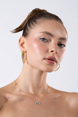 Evil Eye 24K Gold Vermeil Necklace - Gold Vermeil Necklaces - Womuse | Fine Jewelry