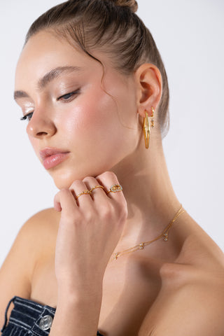 Small Huggie Gold Earrings - Earrings - Womuse | Fine Jewelry