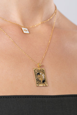 Strength Tarot Gold Vermeil Necklace - Gold Vermeil Necklaces - Womuse | Fine Jewelry