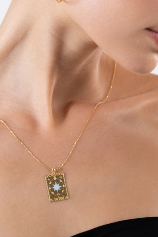 The Star Tarot Gold Vermeil Necklace - Gold Vermeil Necklaces - Womuse | Fine Jewelry