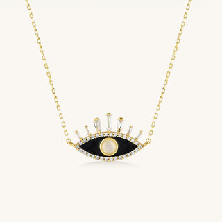 Cleopatra's Obsidian Dream Moonstone Necklace