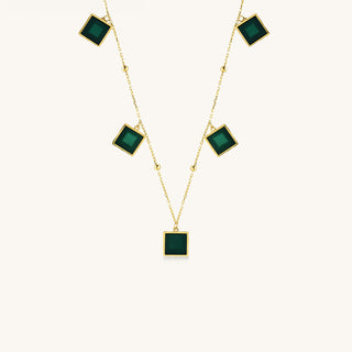 Geometric Emerald Necklace