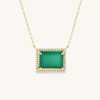 Rettangolare Emerald Necklace