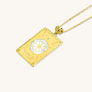 The Wheel of Fortune Tarot Card Necklace