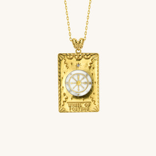 The Wheel of Fortune Tarot Card Necklace