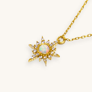Sunstar White Opal Necklace