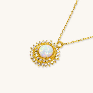 Sun White Opal Necklace