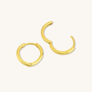 Minimalist Tube Huggie Hoop Earrings