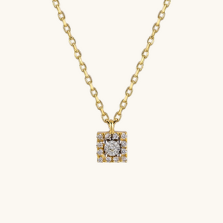 Midi Diamond Square Necklace