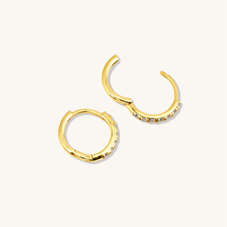 Pave Huggie Hoops Earrings