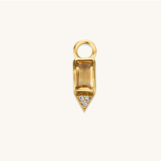 Baguette Citrine Charm