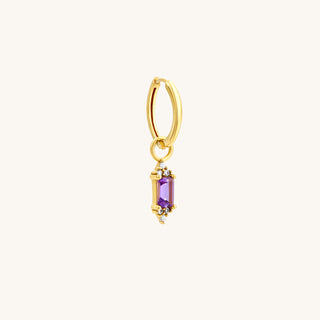 Baguette Amethyst Charm