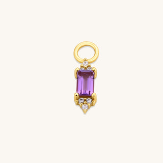 Baguette Amethyst Charm