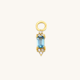 Topaz Zircon Charm