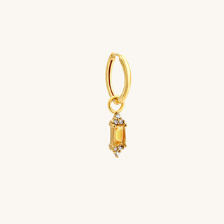 Citrine Zircon Charm