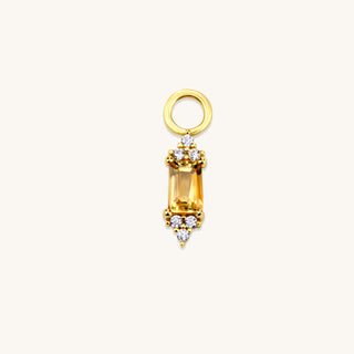 Citrine Zircon Charm