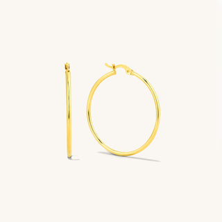 Thin Gold Hoop Earrings