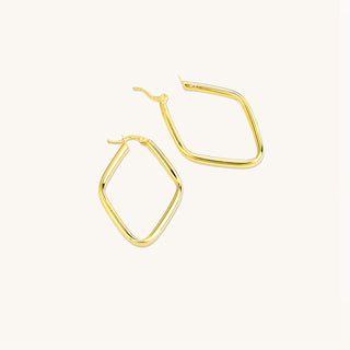 Large Angled Earrings