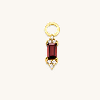 Garnet Zircon Charm