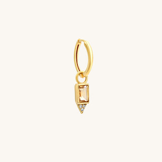 Baguette Citrine Charm