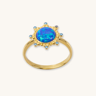 Starlight Blue Opal Ring