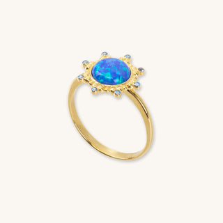 Starlight Blue Opal Ring