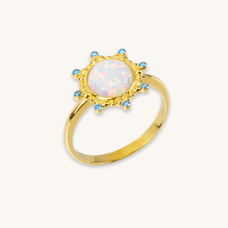 Starlight White Opal Ring