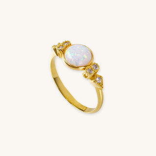 Eleanor White Opal Ring