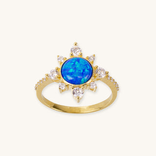 Sunshine Blue Opal Ring