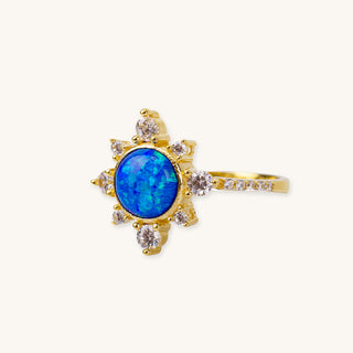 Sunshine Blue Opal Ring