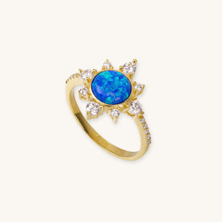 Sunshine Blue Opal Ring