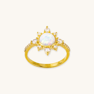 Sunshine White Opal Ring