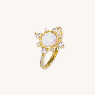 Sunshine White Opal Ring