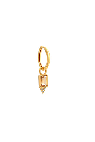 Baguette Citrine 24K Gold Vermeil Charm - Charms - Womuse | Fine Jewelry