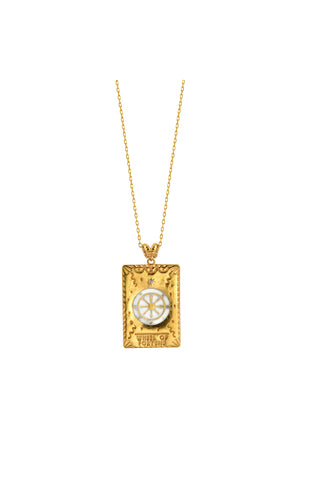 Wheel of Fortune Tarot Gold Vermeil Necklace - Gold Vermeil Necklaces - Womuse | Fine Jewelry