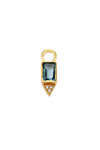 Baguette Topaz Gold Charm - Charms - Womuse | Fine Jewelry