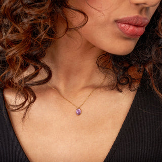 Impeccabile Amethyst Gold Necklace - Gold Vermeil Necklaces - Womuse | Fine Jewelry