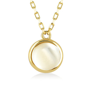 Innocente Minimalist Opal Gold Necklace - Gold Vermeil Necklaces - Womuse | Fine Jewelry