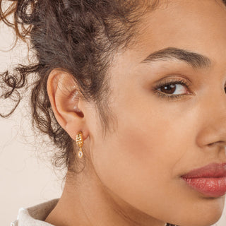 Lacrima Brioche Inspiring Gold Earrings -  Earrings - Womuse | Fine Jewelry