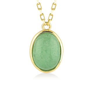 Muschio Aventurine Gold Necklace - Gold Vermeil Necklaces - Womuse | Fine Jewelry