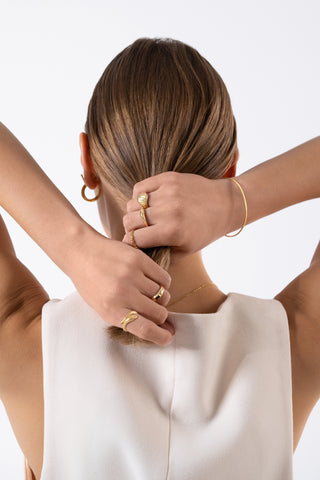 Thin Dome Gold Ring - Gold Vermeil Rings - Womuse | Fine Jewelry
